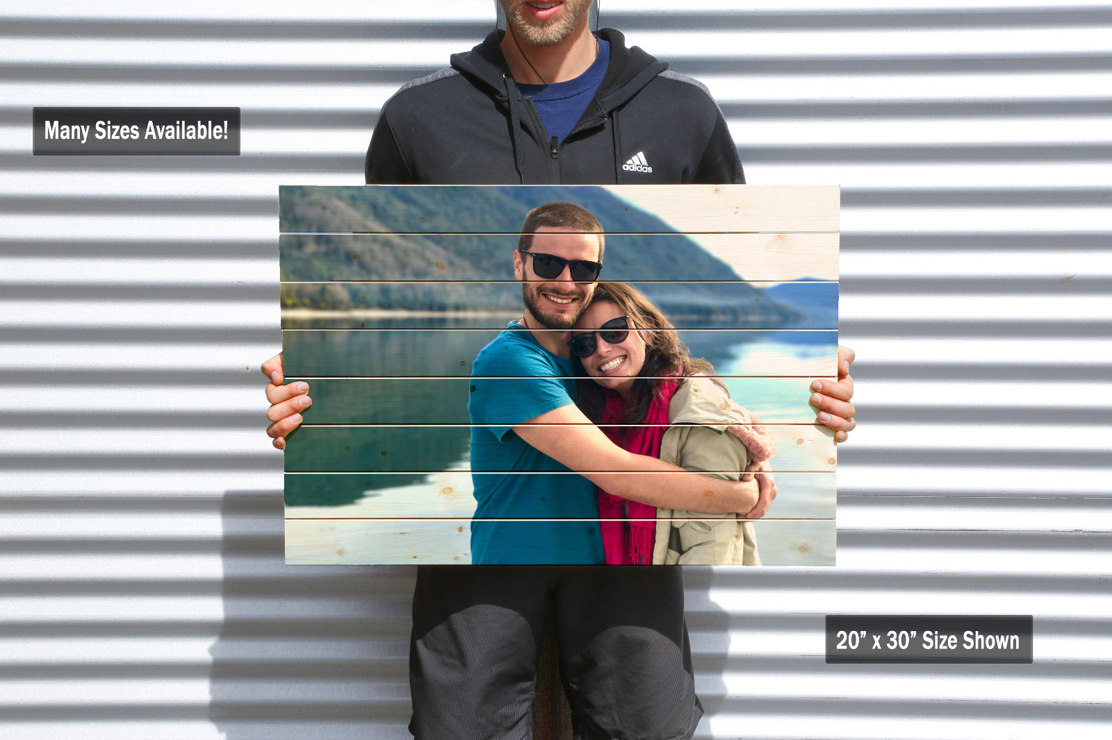Custom Photo Wood Pallet Sign, Your Photo Here, 5th Anniversary Gift, Wood Photo