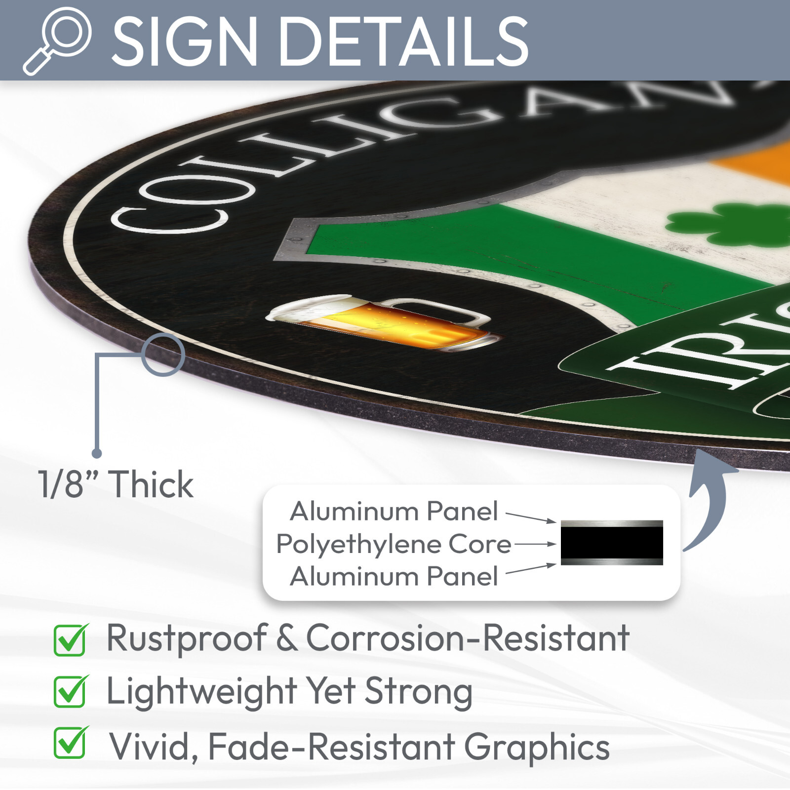 Personalized Irish Pub Sign, St Patrick’s Day Decor, Irish Decor Custom Bar Sign