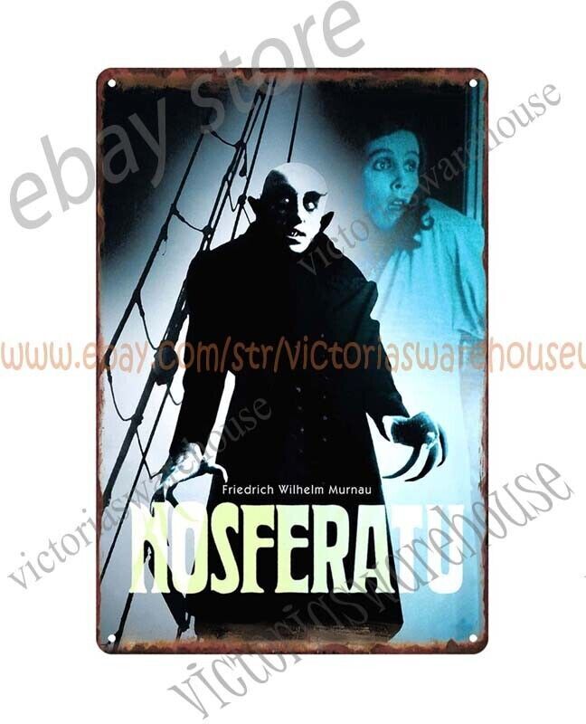 Nosferatu horror movie poster thriller film metal tin sign collectible furniture