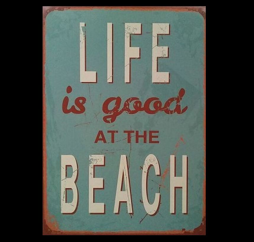 Beach House Sign PHOTO Beach Decor Wall Photo LIFE IS GOOD AT THE BEACH