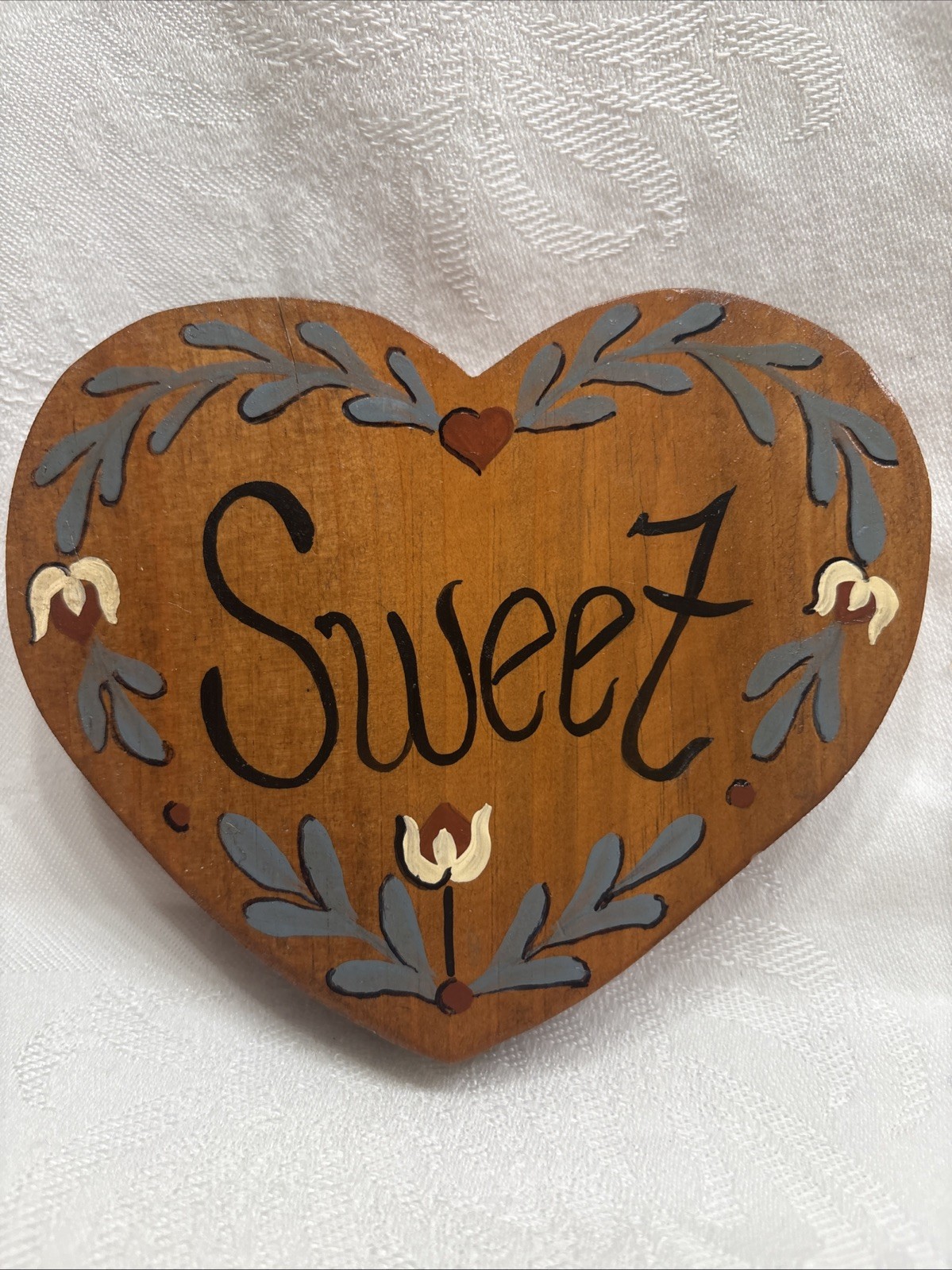 VTG Home Sweet Home 3 Pcs Wooden Wall Decor Houses Heart Rustic Country 1980s