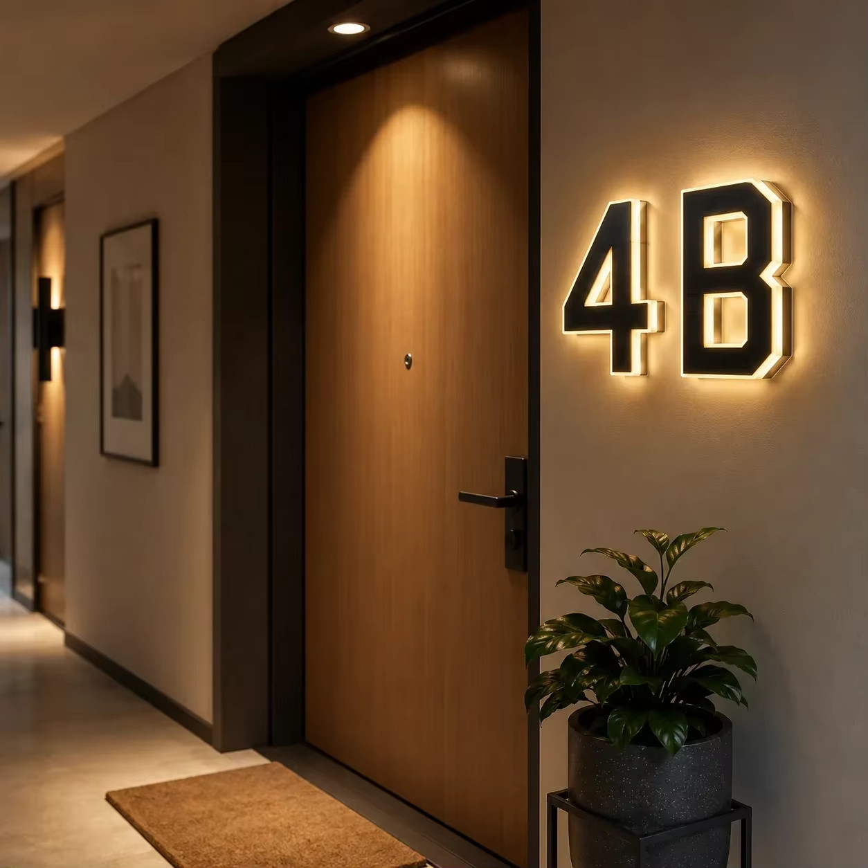 Solar House Number Light LED Address Sign Warm White Lamp, Automatic On/Off Wate
