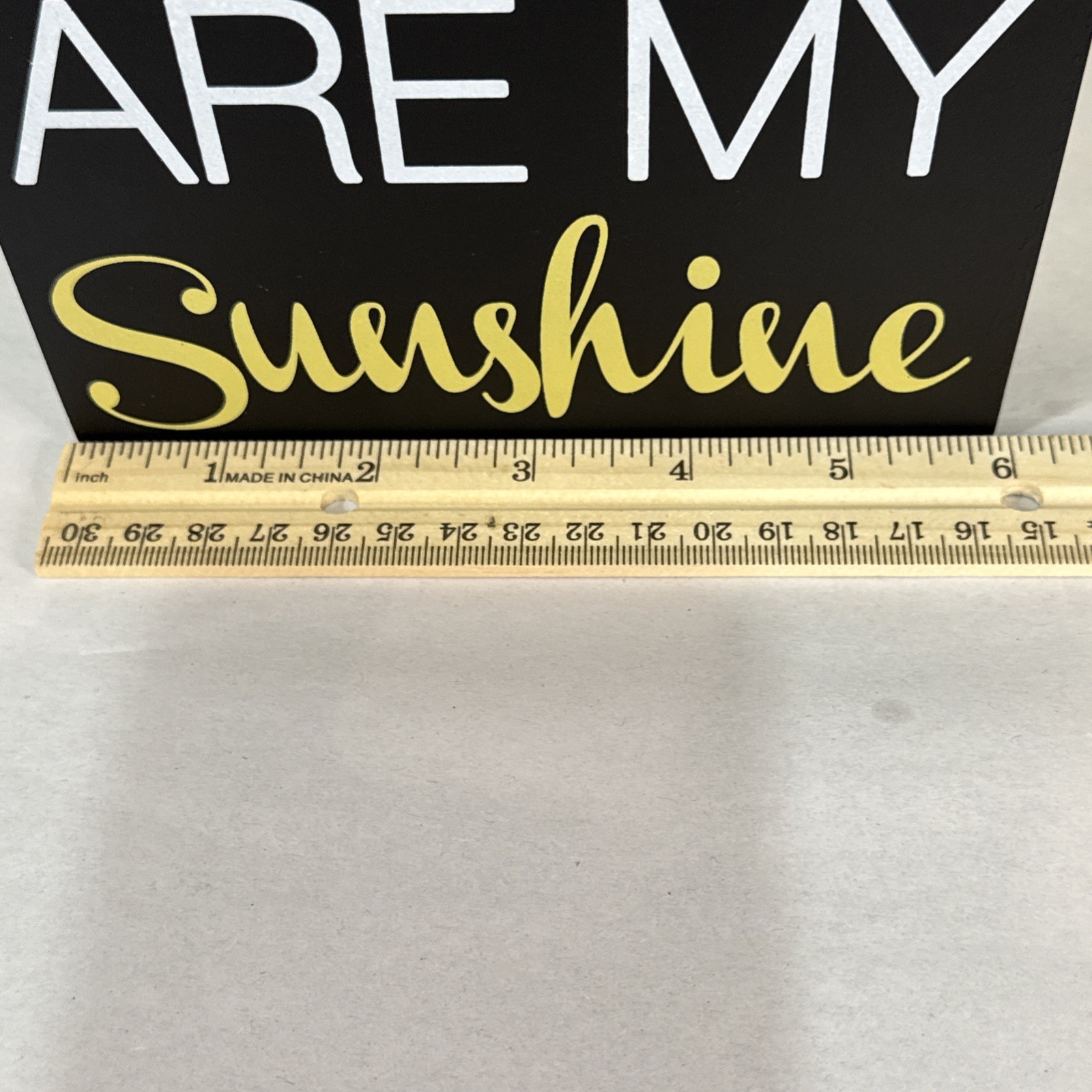 You Are My Sunshine Wood Home Decor Decorative Sign with Lettering 6x6x1