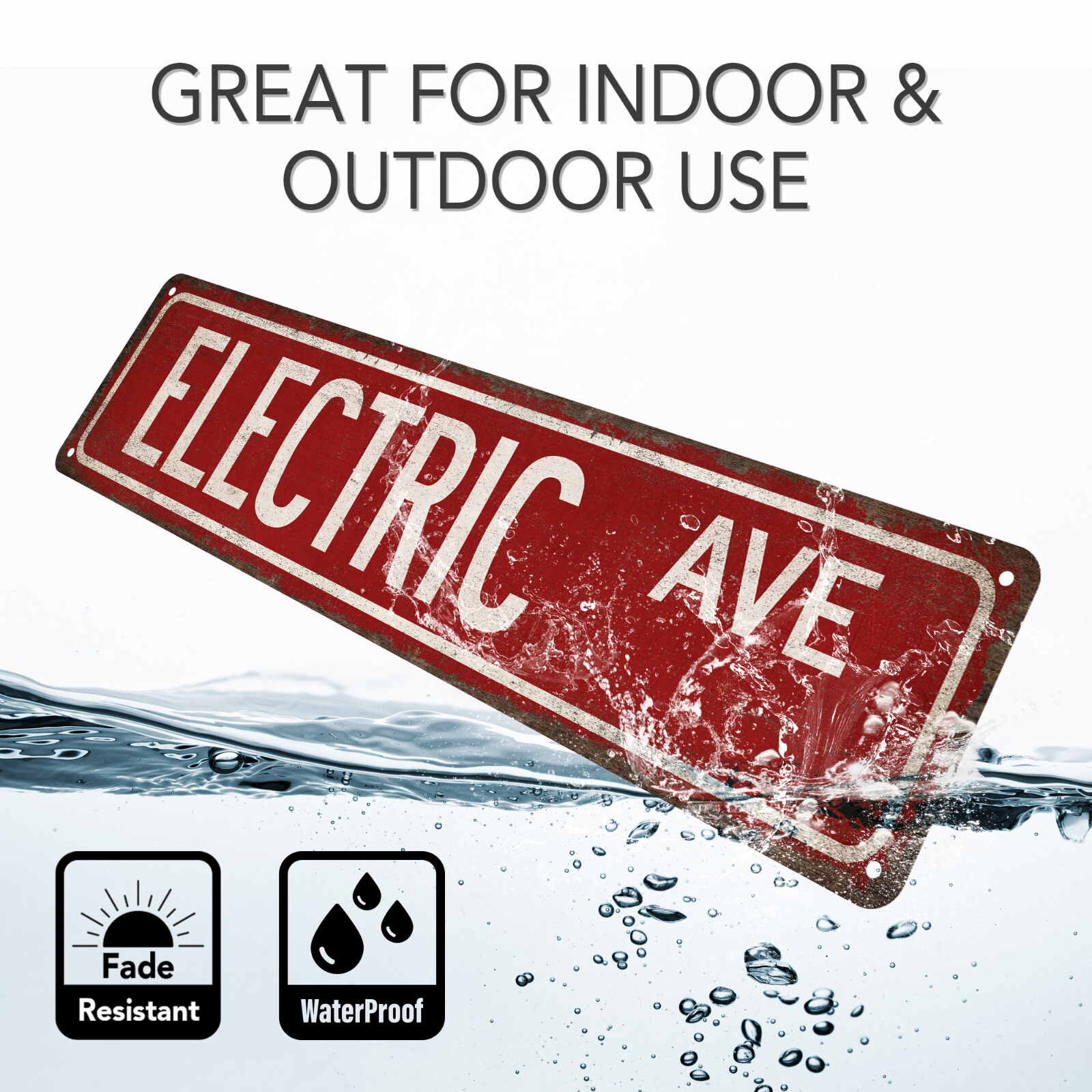 Electric Street Sign Industrial Decor Electrician Electrical Art 104180021026
