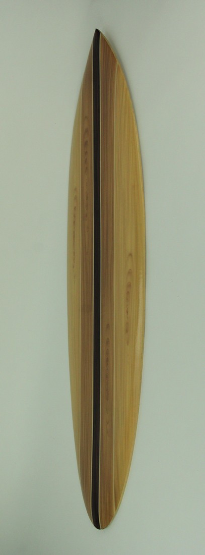 Scratch & Dent Striped Wooden Surfboard Wall Hanging 39 inch