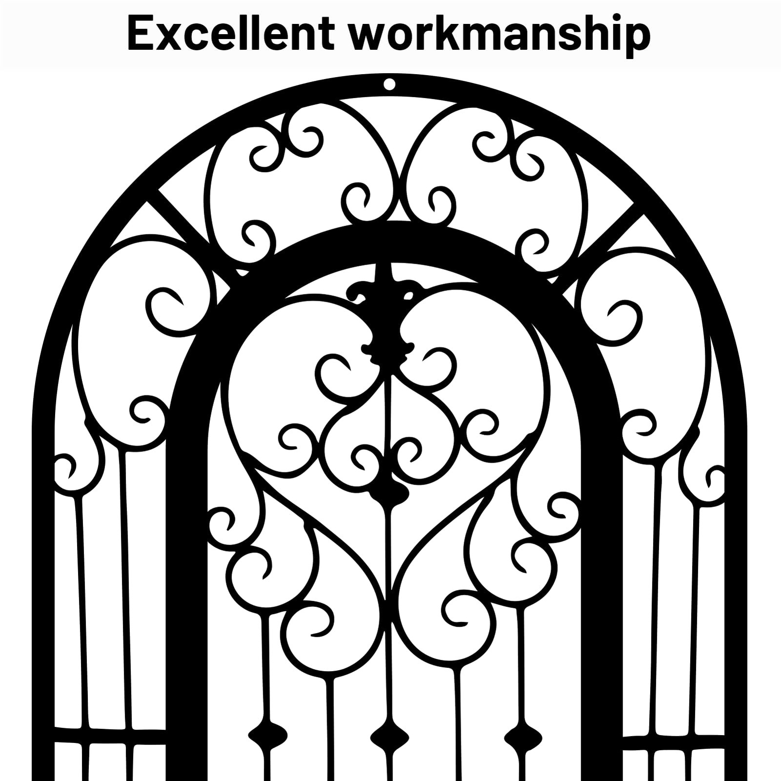 Metal Scroll Wall Decor – Window Arch Wall Art,Wall Panels with Carved Wrough…