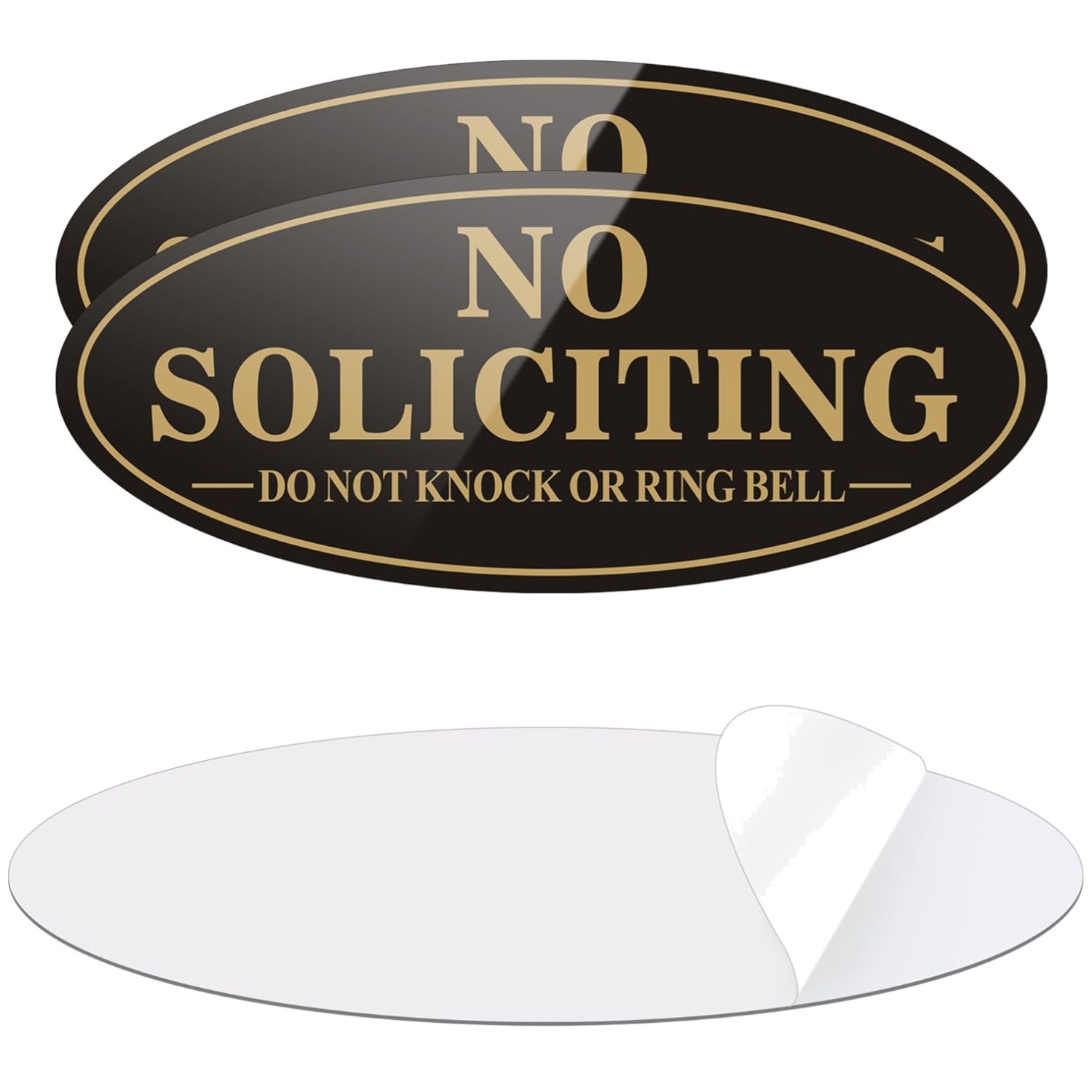 Self Adhesive No Soliciting Sign, Front Door
