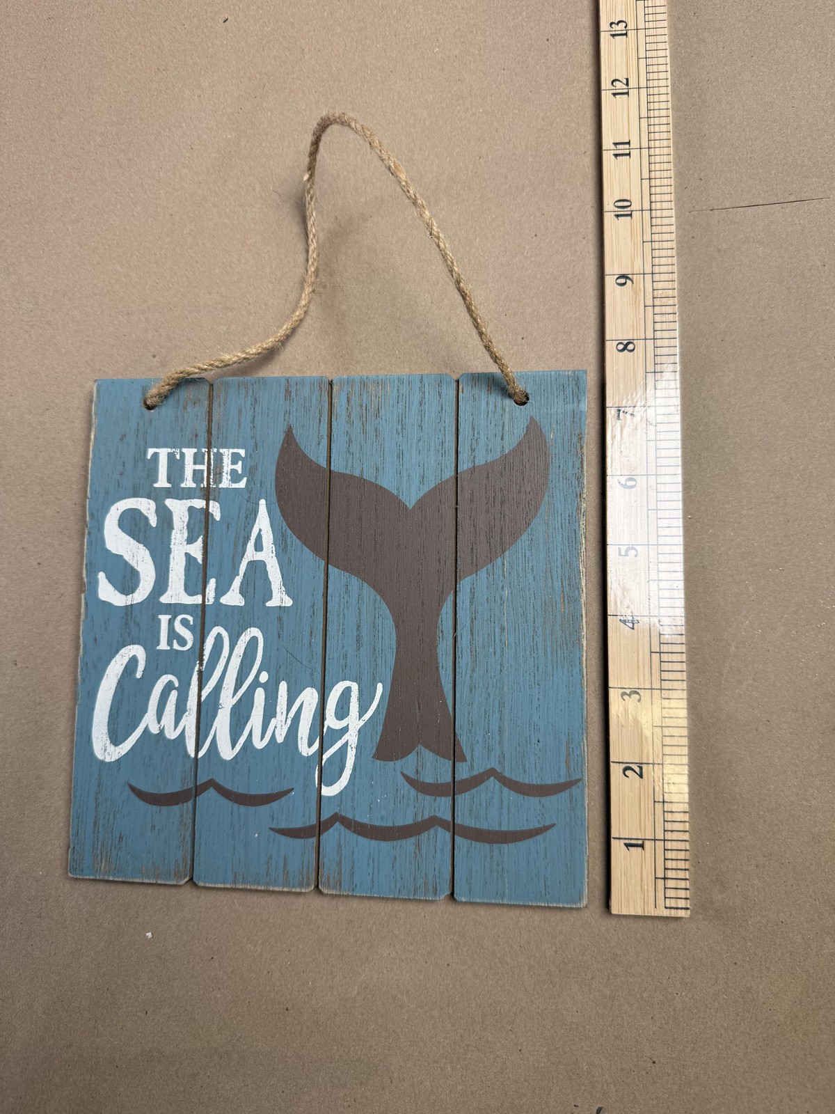 Set Of 2 Beach Sea Coastal Hanging Wood Wall Signs Nautical Decor Plaques