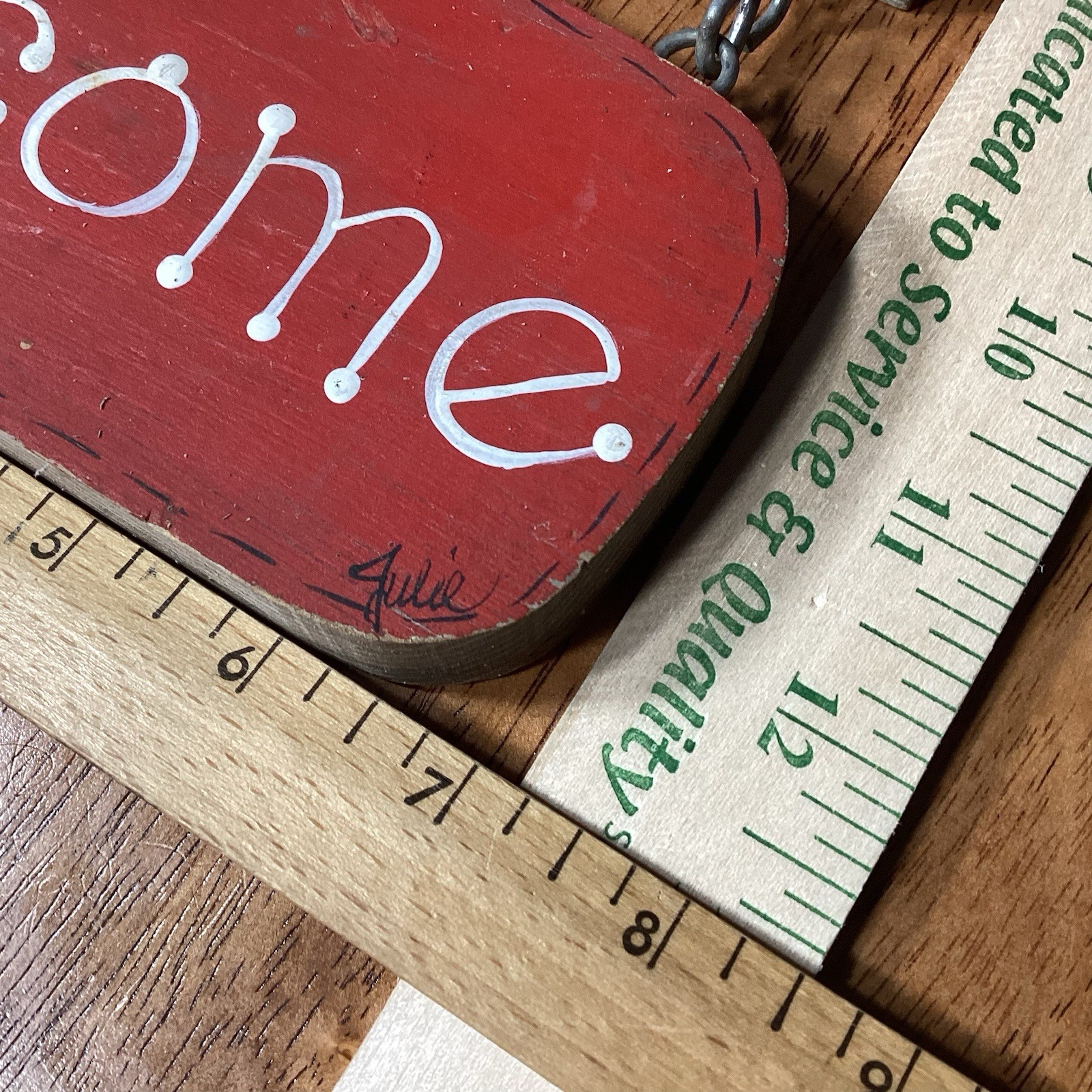 Handmade Welcome Sign Rustic Wooden Red Barn Wall Art Decor Farmhouse
