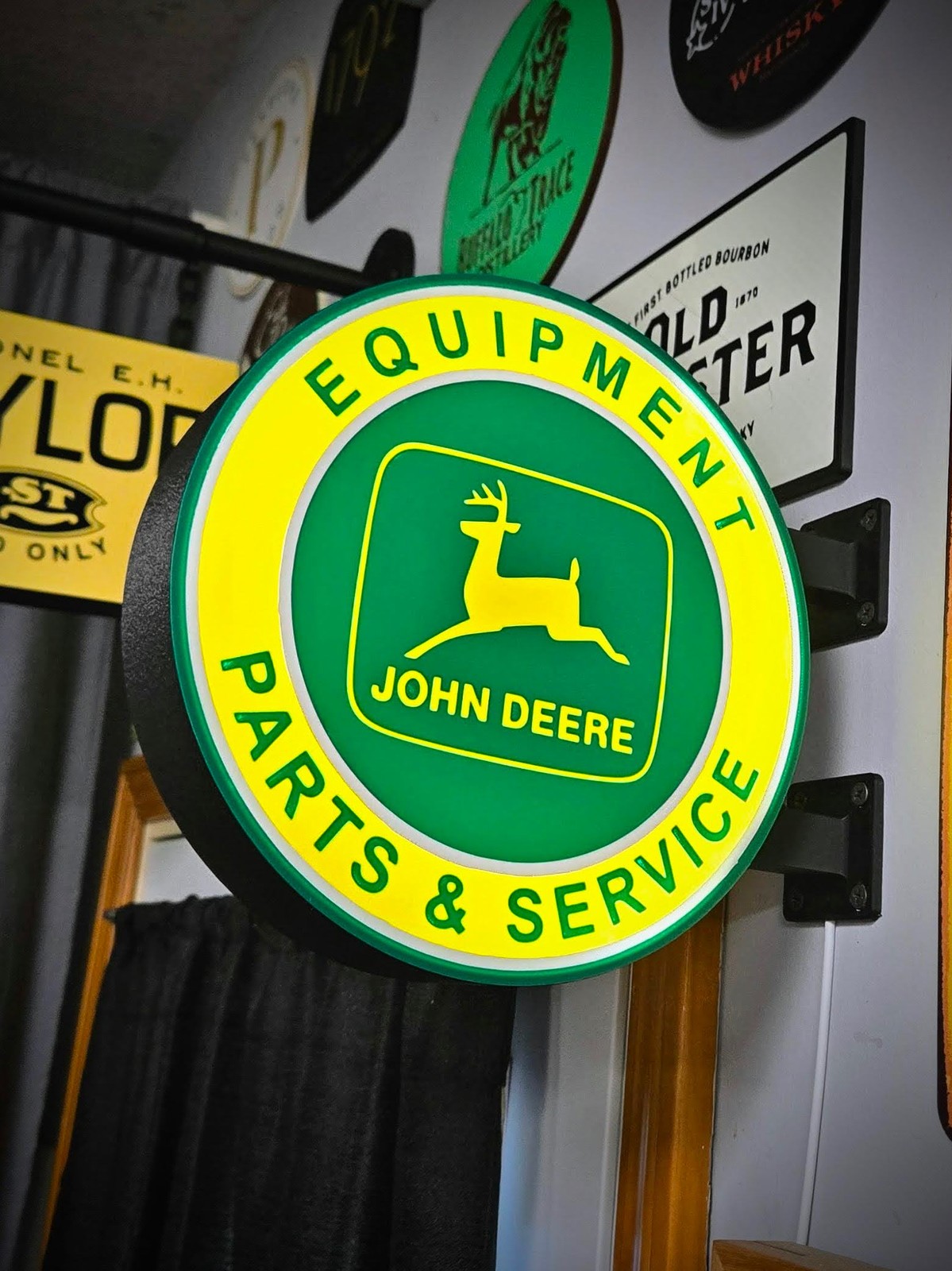 JOHN DEERE SERVICE 12 Inch Light Box LED Sign 3D Printed Wall Decor Man Cave