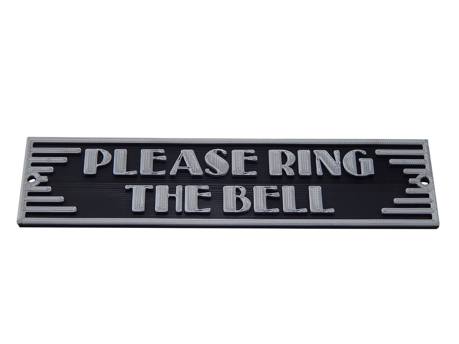 Plastic Please Ring The Bell Art Deco Style Sign Office Home Décor Wall Plaque
