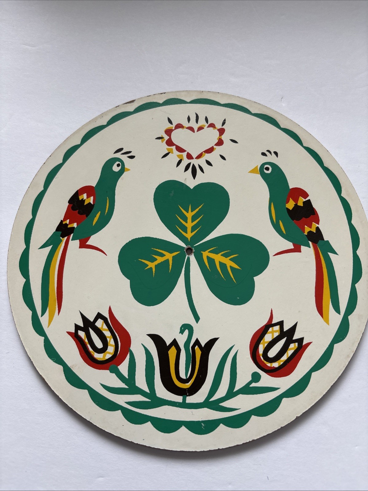 Folk Art “WILKUM” Sign, Birds, Star Irish Amish Pennsylvania Dutch, Jacob Zook