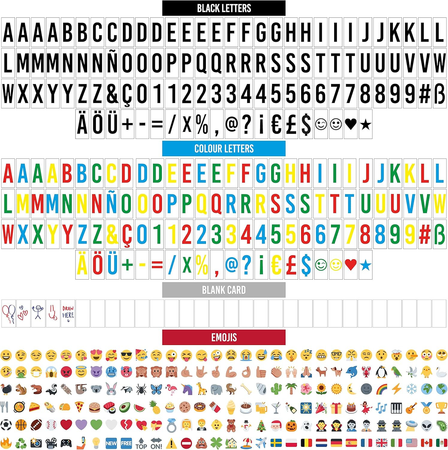 BONNYCO Cinema Light Box Color Changing with 400 Letters, Emojis, Remote Control