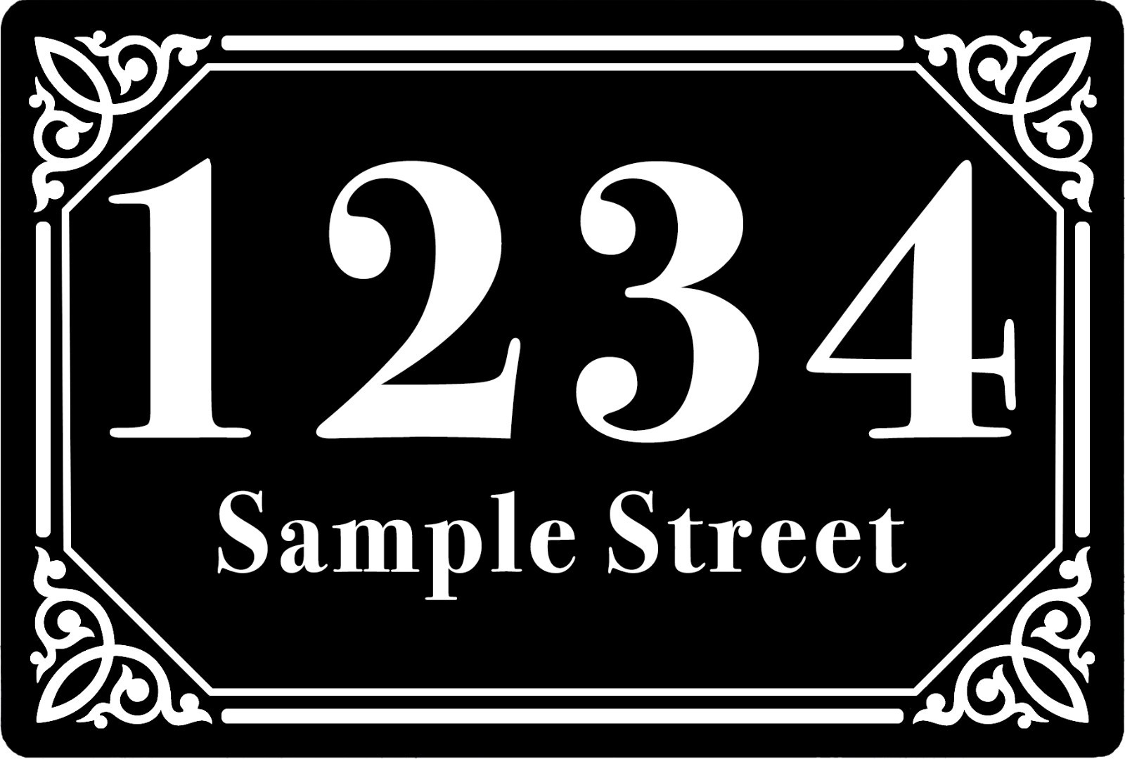 8″ x 12″Custom Metal Sign House Number Plaque Personalized Home Address Any Text