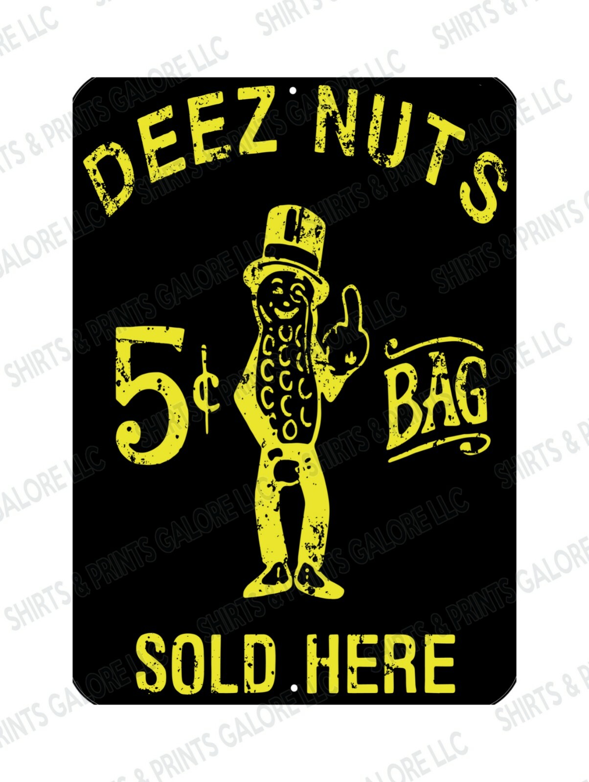 Deez Nuts Sold Here Funny Metal Sign 9×12 – Rude Adult Only College Humor