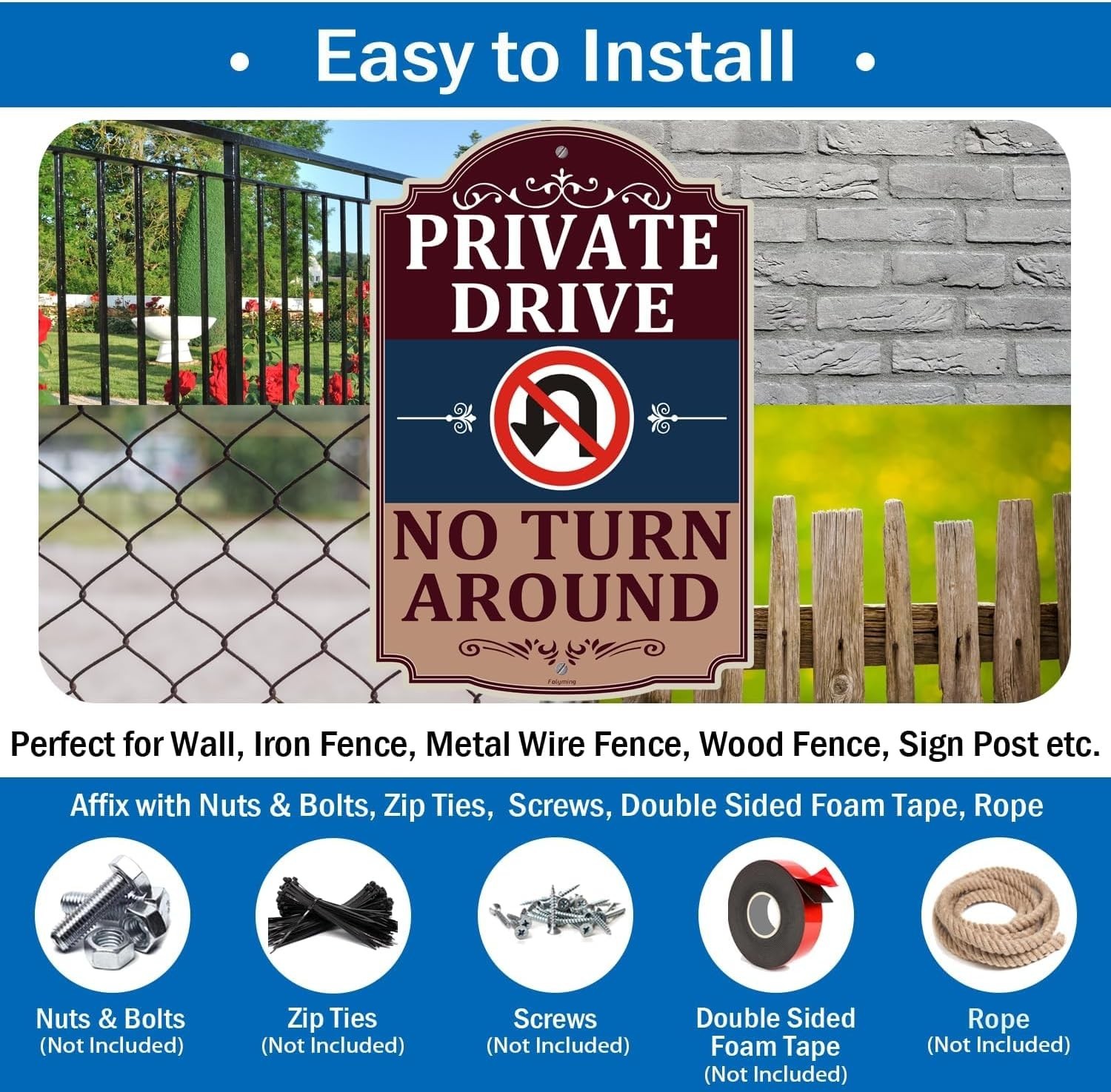 Weatherproof Private Property Access Signs 18×12″ 2 Pack
