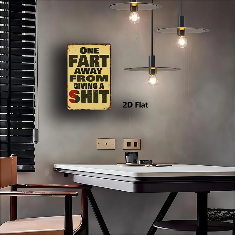 Metal Sign 8X12 Inches Humorous Bathroom Decor