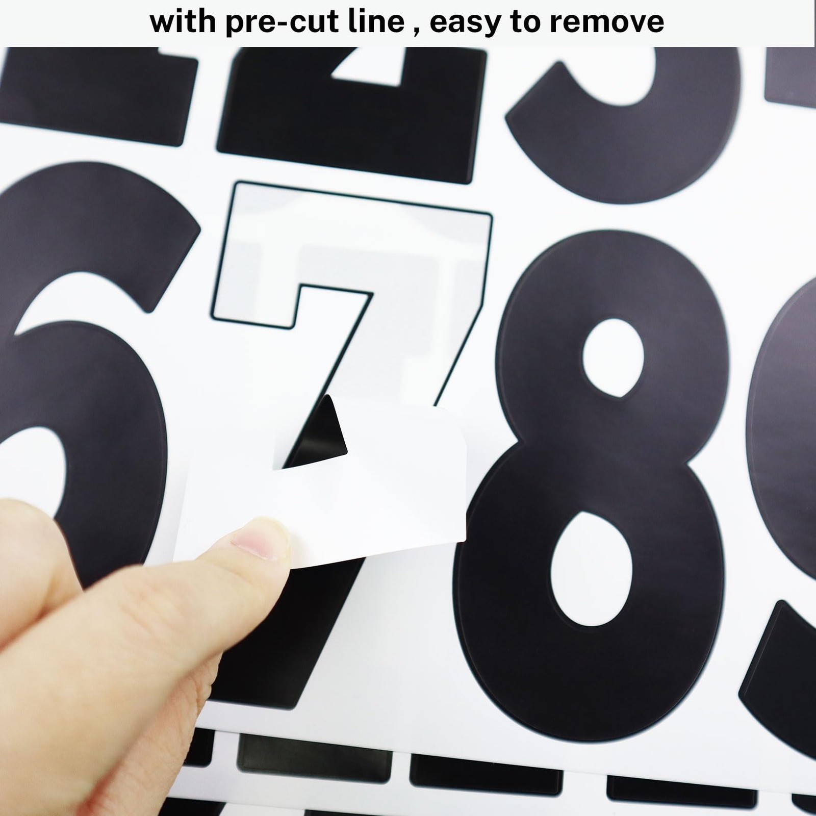 4 Inch Letter Stickers, Vinyl Self Adhesive Alphabet Number-12 Sheets Black