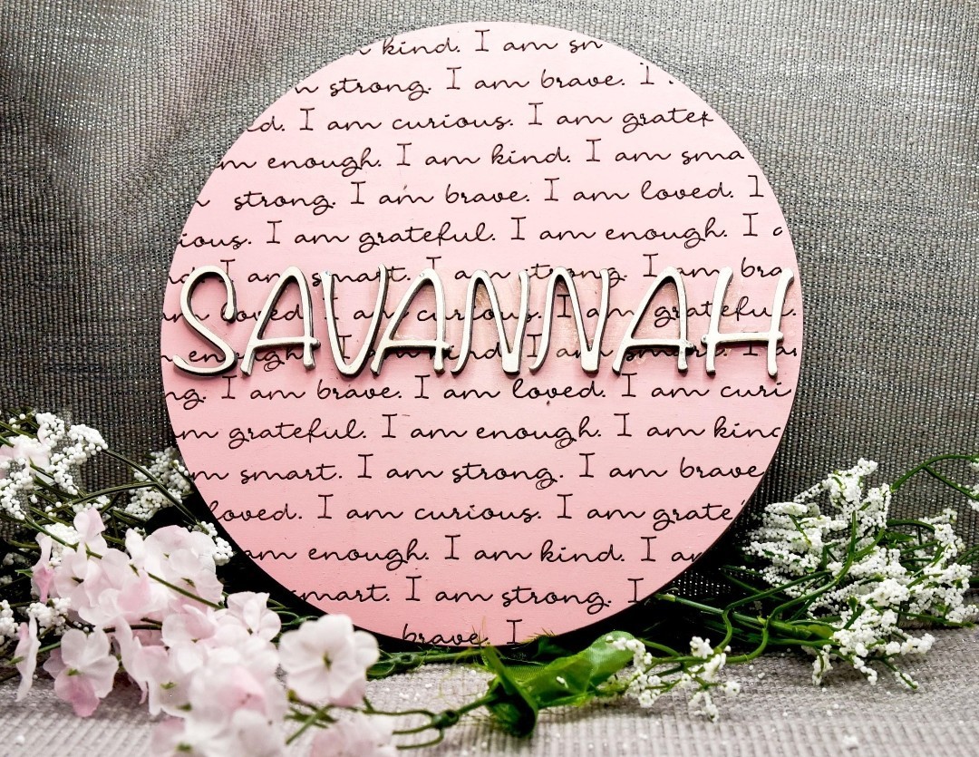 Personalized Round Wood Coaster Set of 3, 4 in – Brooklyn Savannah Adalynn