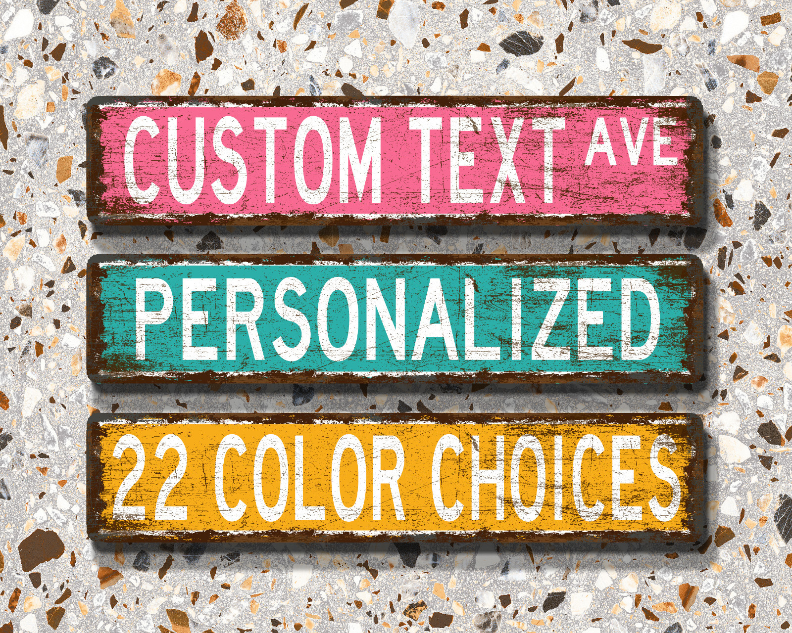 Custom Name Sign Aluminum Street Sign Personalized Sign Plate New Vintage ACW01