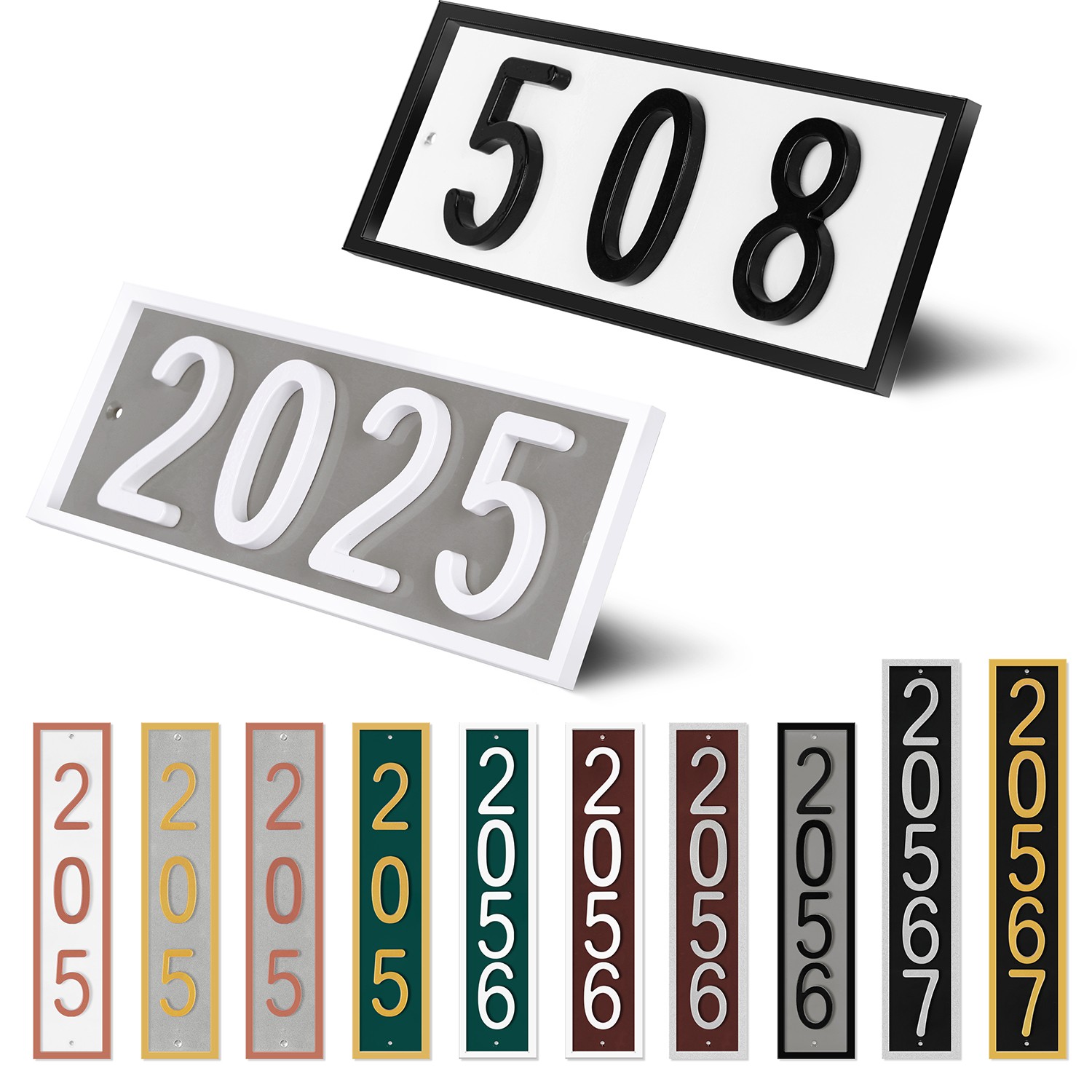 ColourTree Custom Size House Number Plaque, Personalized Address Sign
