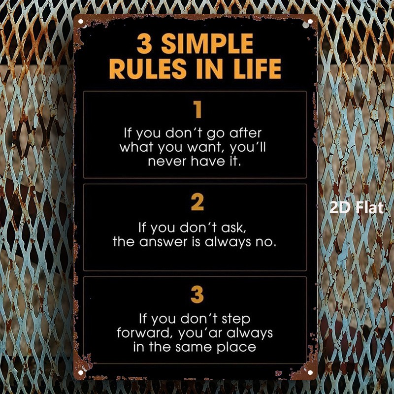 Metal Sign 8×12 Inches Square Wall Art
