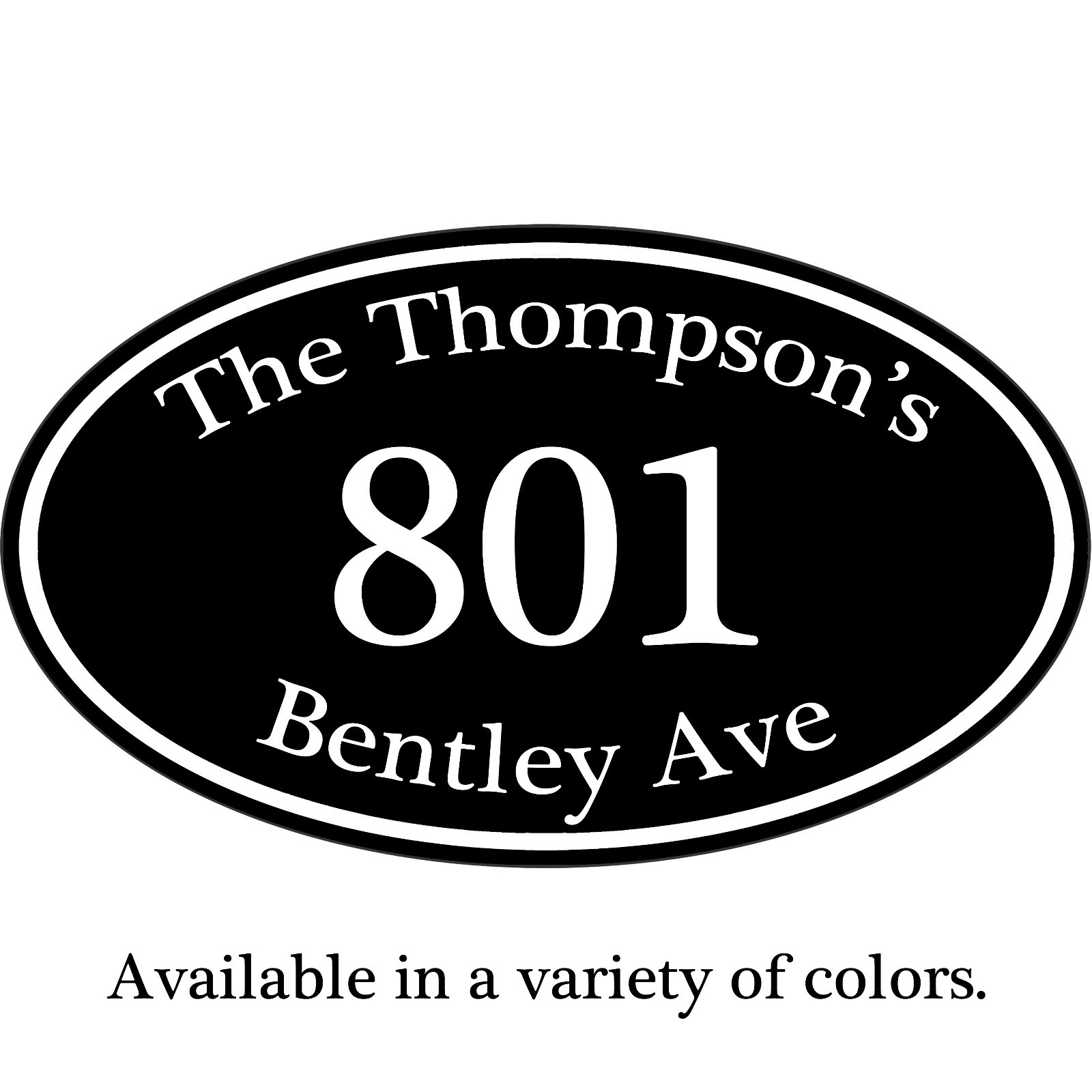 Personalized Home Address Plaque Aluminum Sign 12″ x 7″ – Your Choice Of Colors