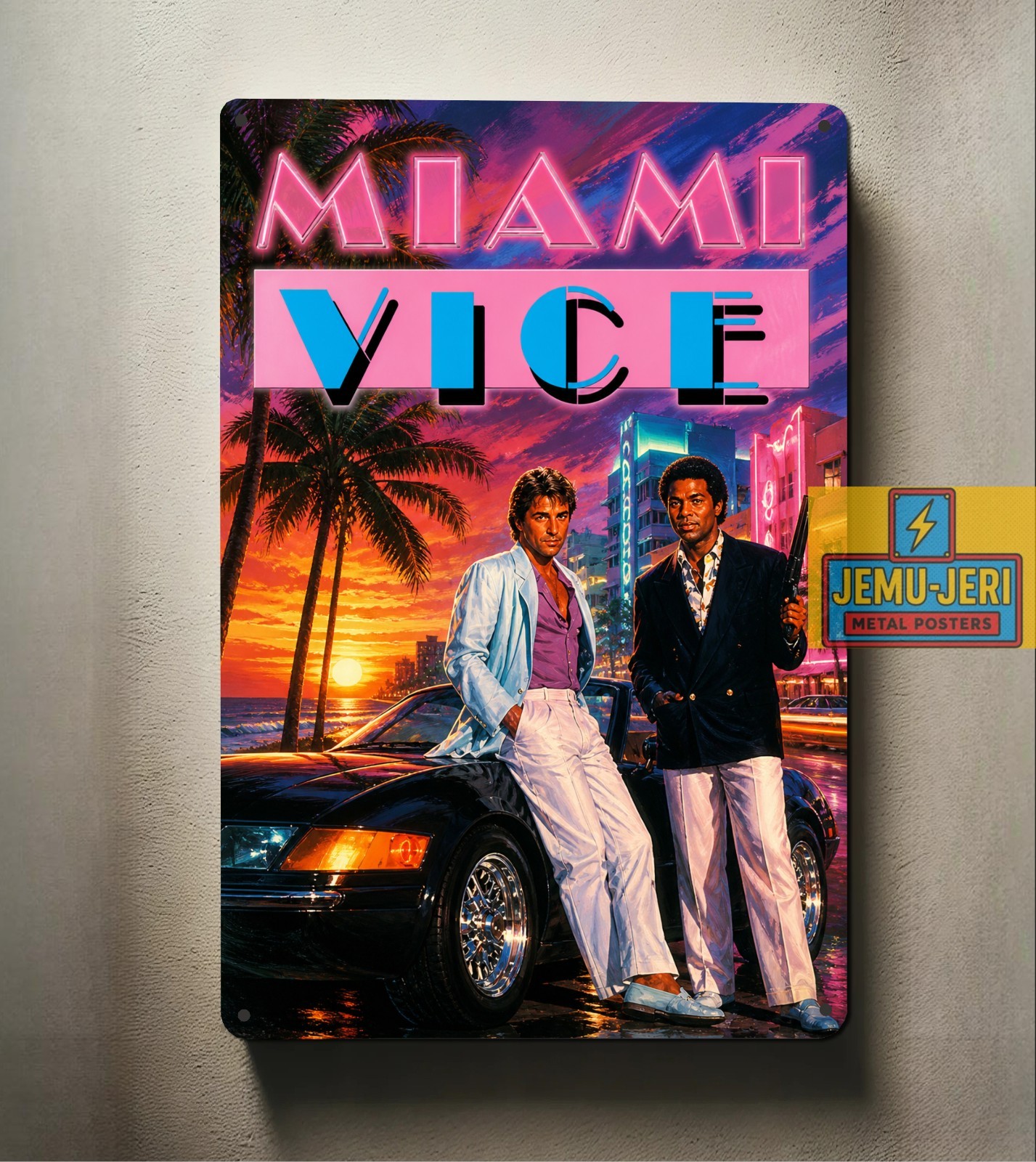 Miami Vice Movie Metal Poster – Film Collectable Tin Sign – Size 8*12inch