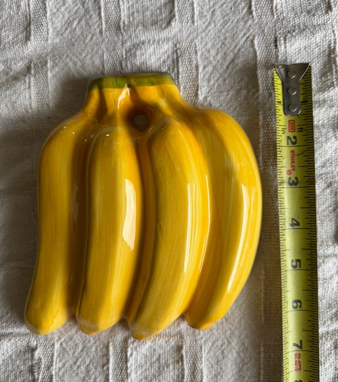 Vintage Glossy Ceramic Fruit Wall Plaques Set of 3 Hanging Decor 6 in
