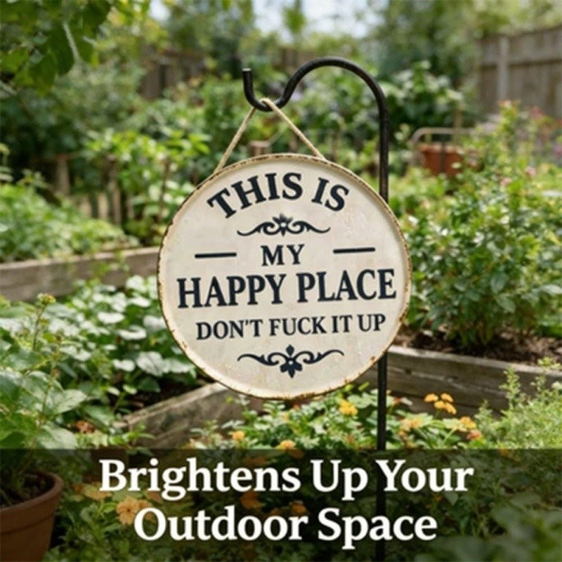 This Is My Happy Place Don’t F It Up Metal Sign Vintage for Home Garden Man Cave