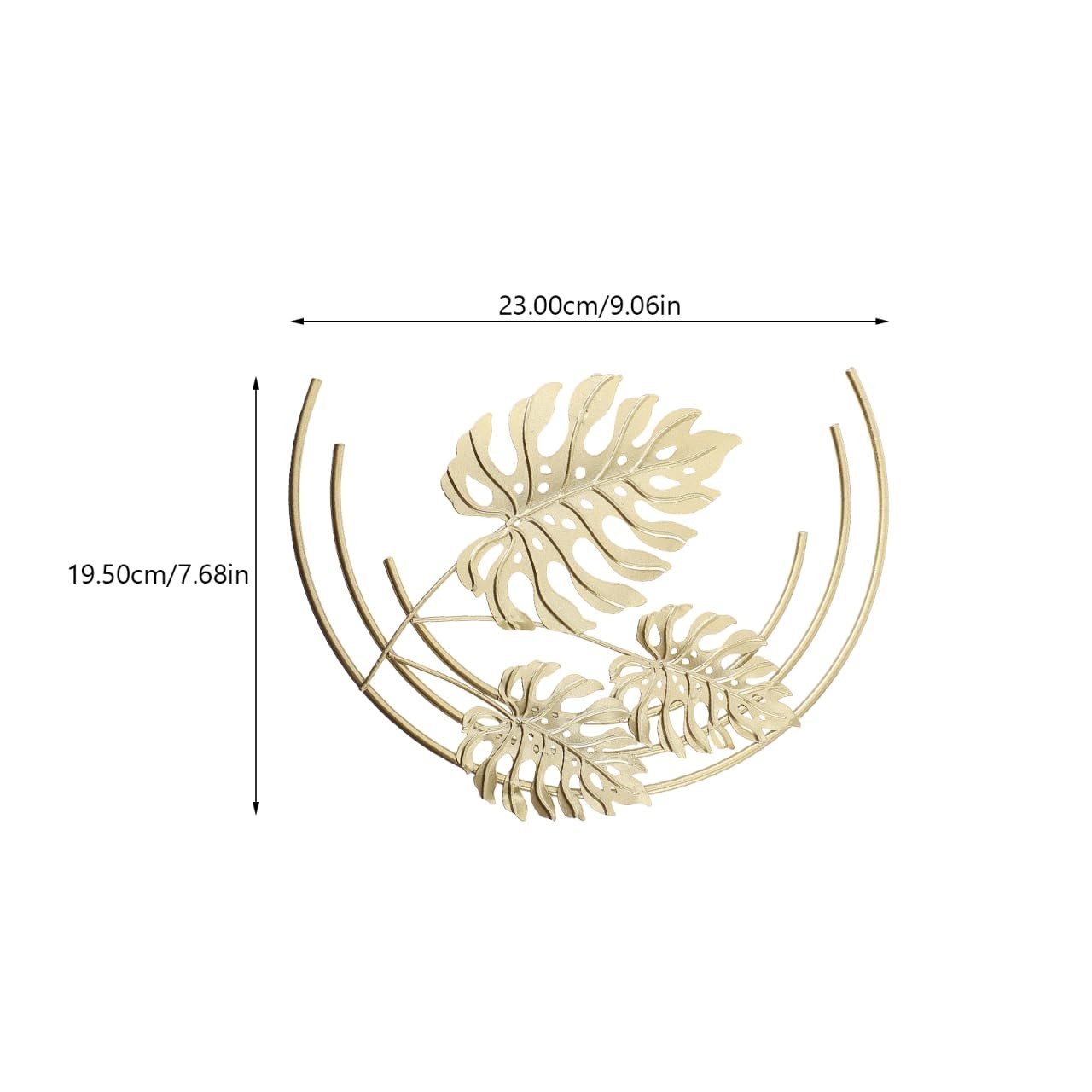 Gold Metal Leaf Wall Decor 3D Iron Leaf Sculpture 9.05X6.29 Inch Indoor Room …