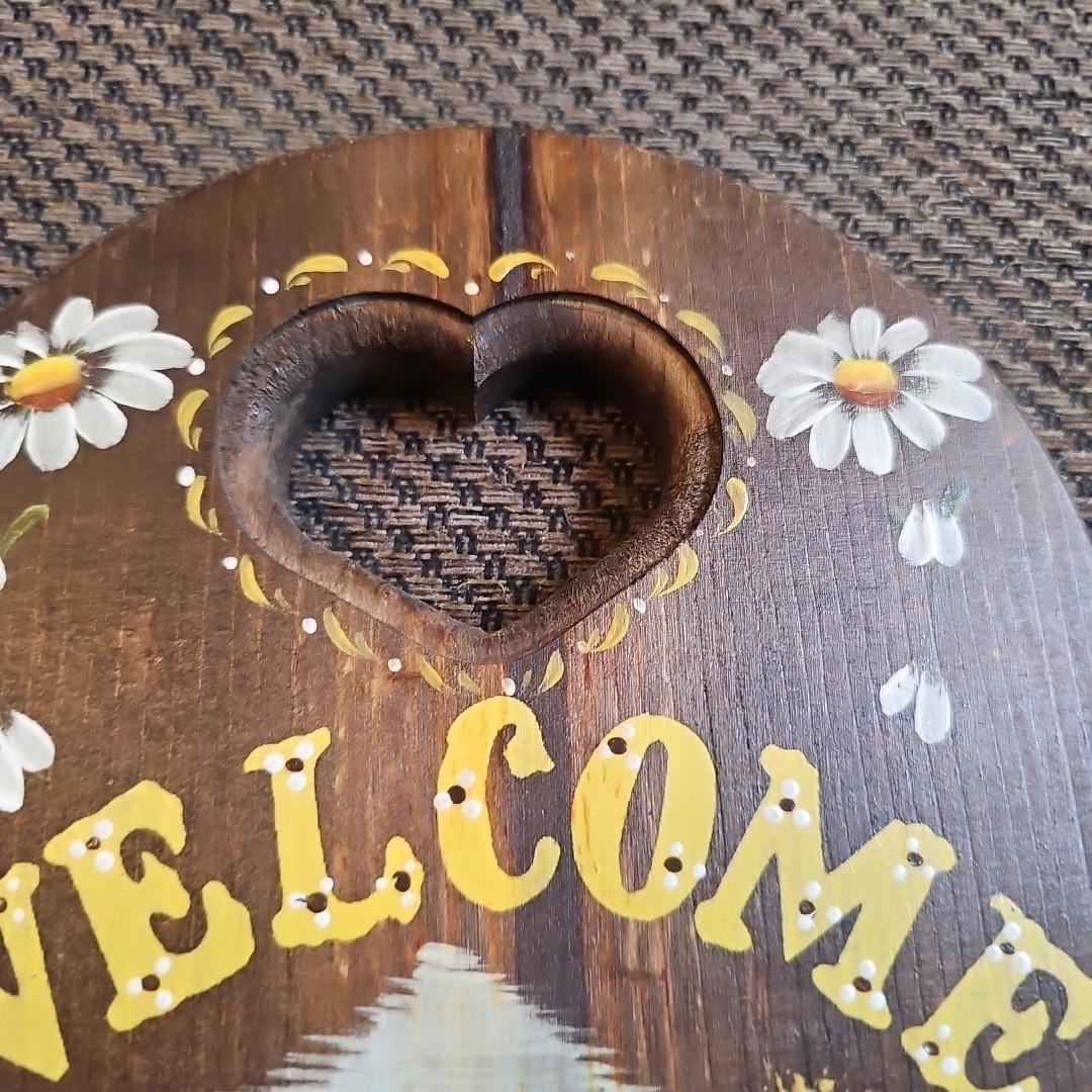 Hand Painted Welcome Wooden Sign Covered Bridge 12″x7″ Billie Creek 1895