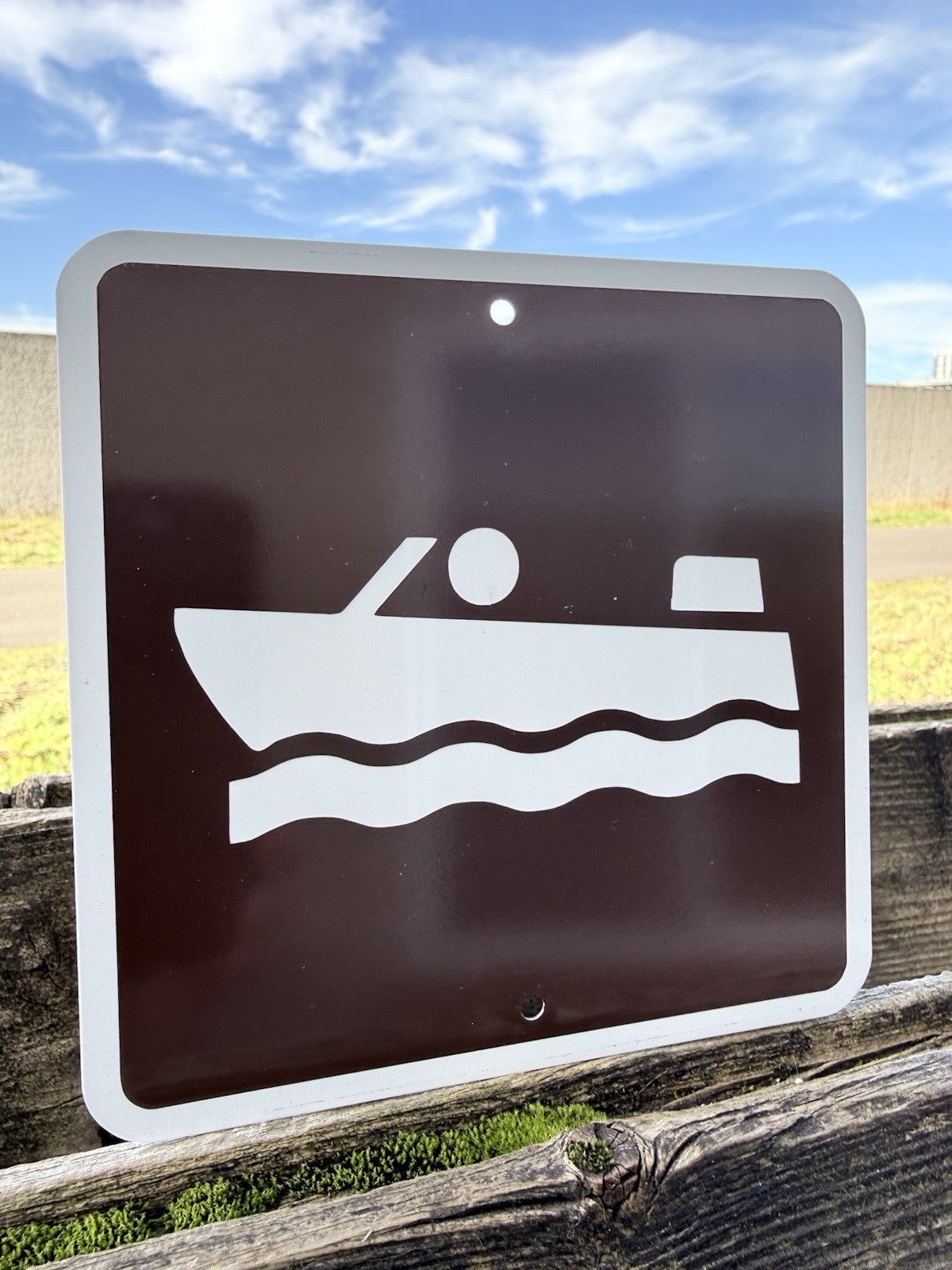 Motor Boating Speed Boat Metal Sign 6”x6” -Parks & Recreation Water Safety Decor