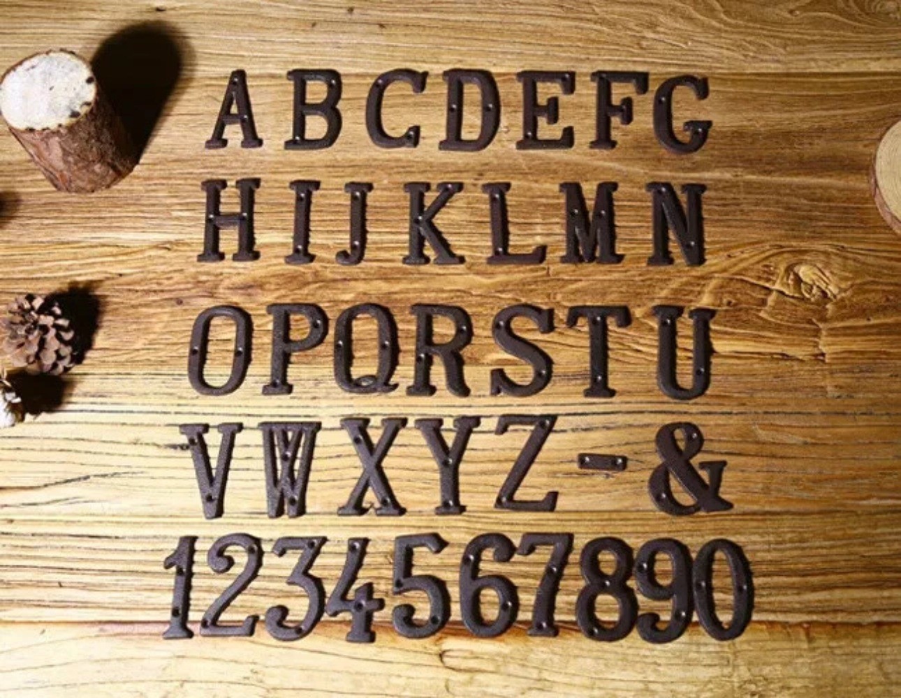 Cast Wrought Iron Black Antique House Door Alphabet Letters and Numbers HOTSALE