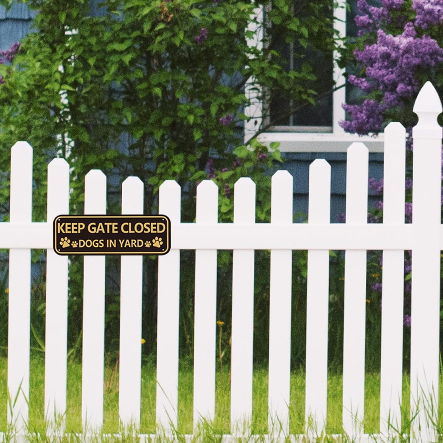 Beware of Dog Sign for Fence 2-Pack Keep Gate Closed Sign Dogs in Yard Sign Rust