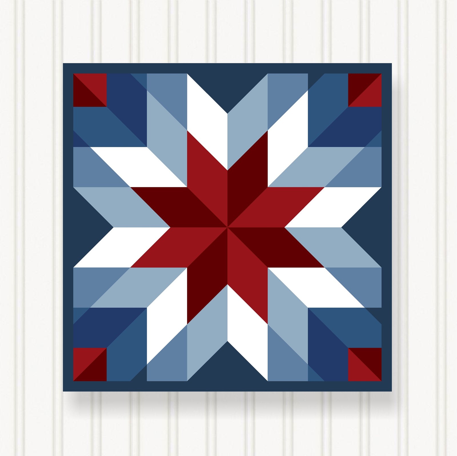 Barn Quilt Square, 8 Sizes, Outdoor & Indoor Wall Art, Home Decor, BQ110