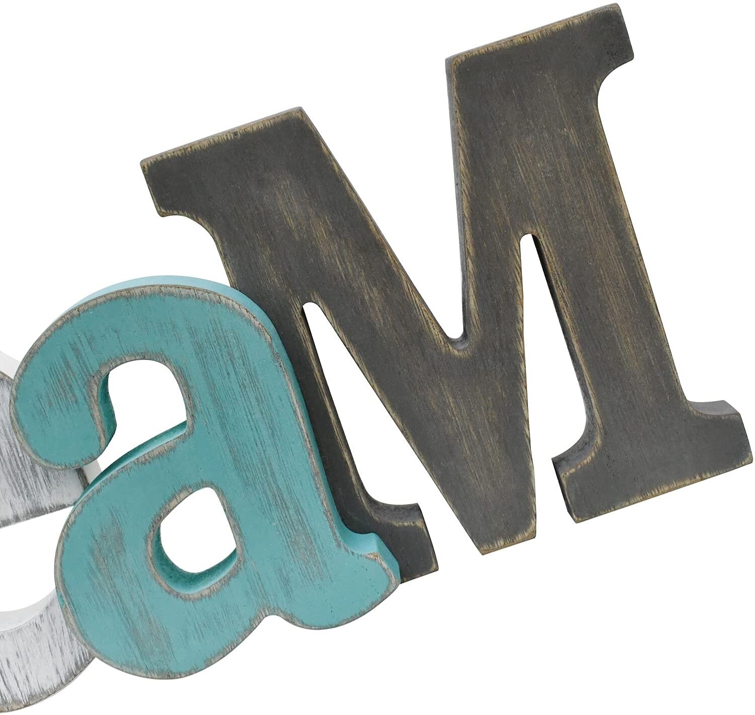 Multicolor Wooden Dream Word Sign Freestanding Block Letters Wall Mounted…