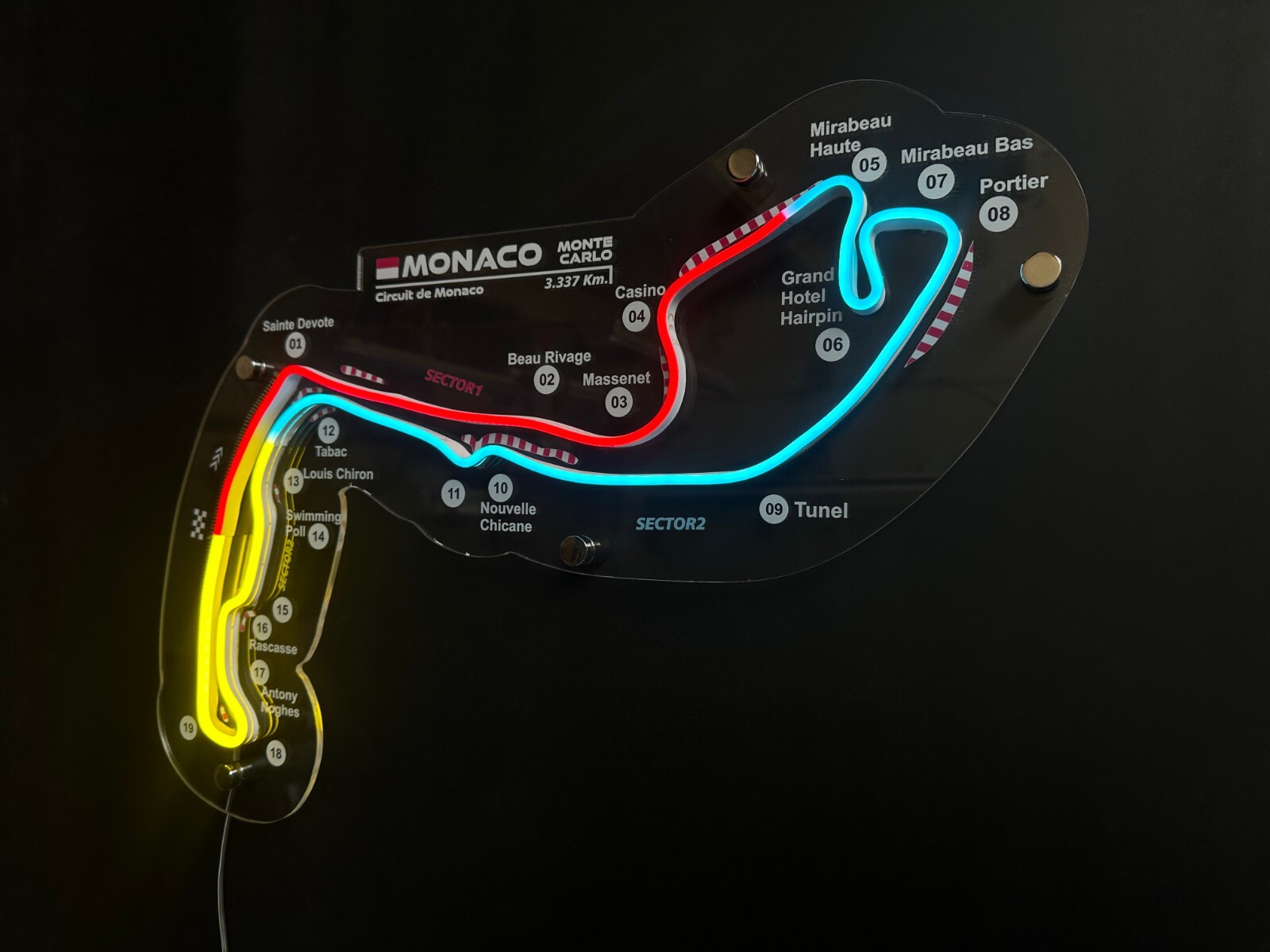 Circuit Monaco Neon Race Track | Neon Race Track | F1 Formula