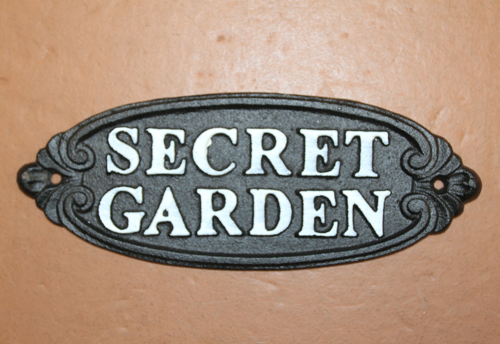 1-SECRET GARDEN PLAQUE,Upscale Garden Decor,Raised Letters,Solid Metal,Gifts