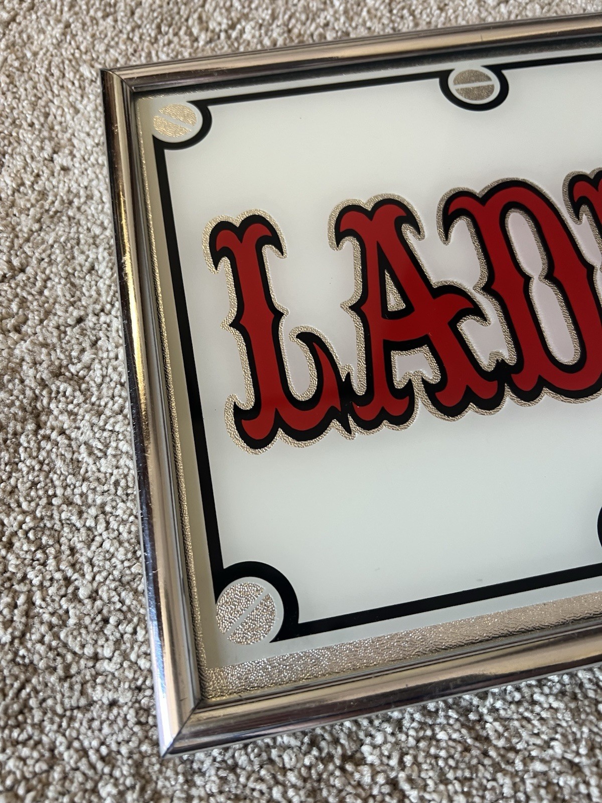 Ladies & Gents Restroom Sign Plaques Set of 2 Vintage Style framed 10by8in