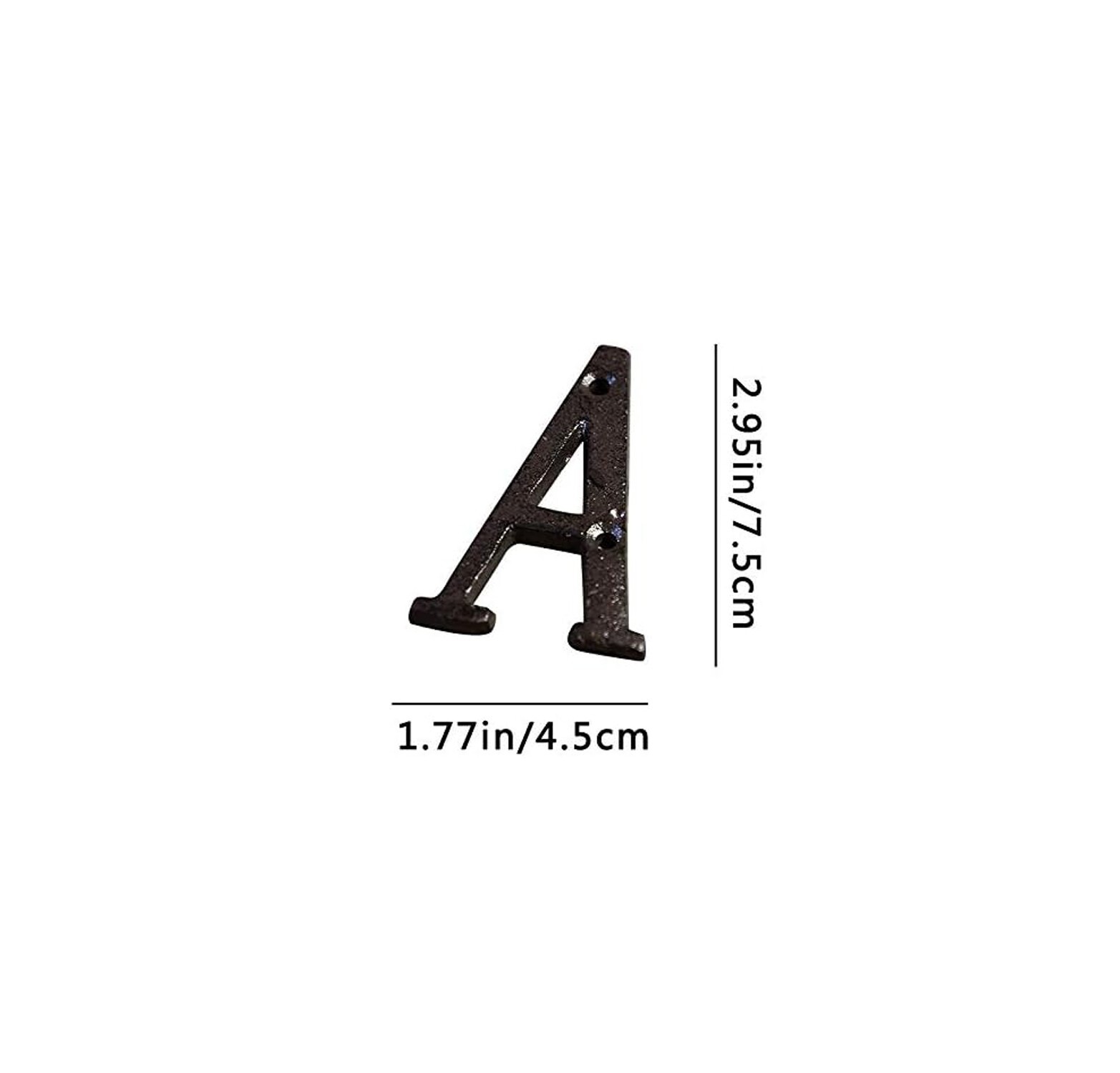 Rustic Cast Iron Black Alphabet Home Door Letters House Mailbox Address Numbers