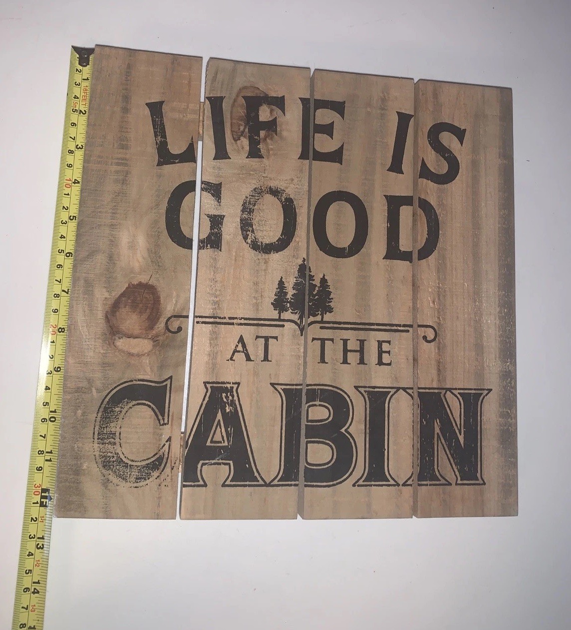 Life Is Good At The Cabin Wood Sign Forest Rustic Lodge Cabin Home Decor 12 X 12