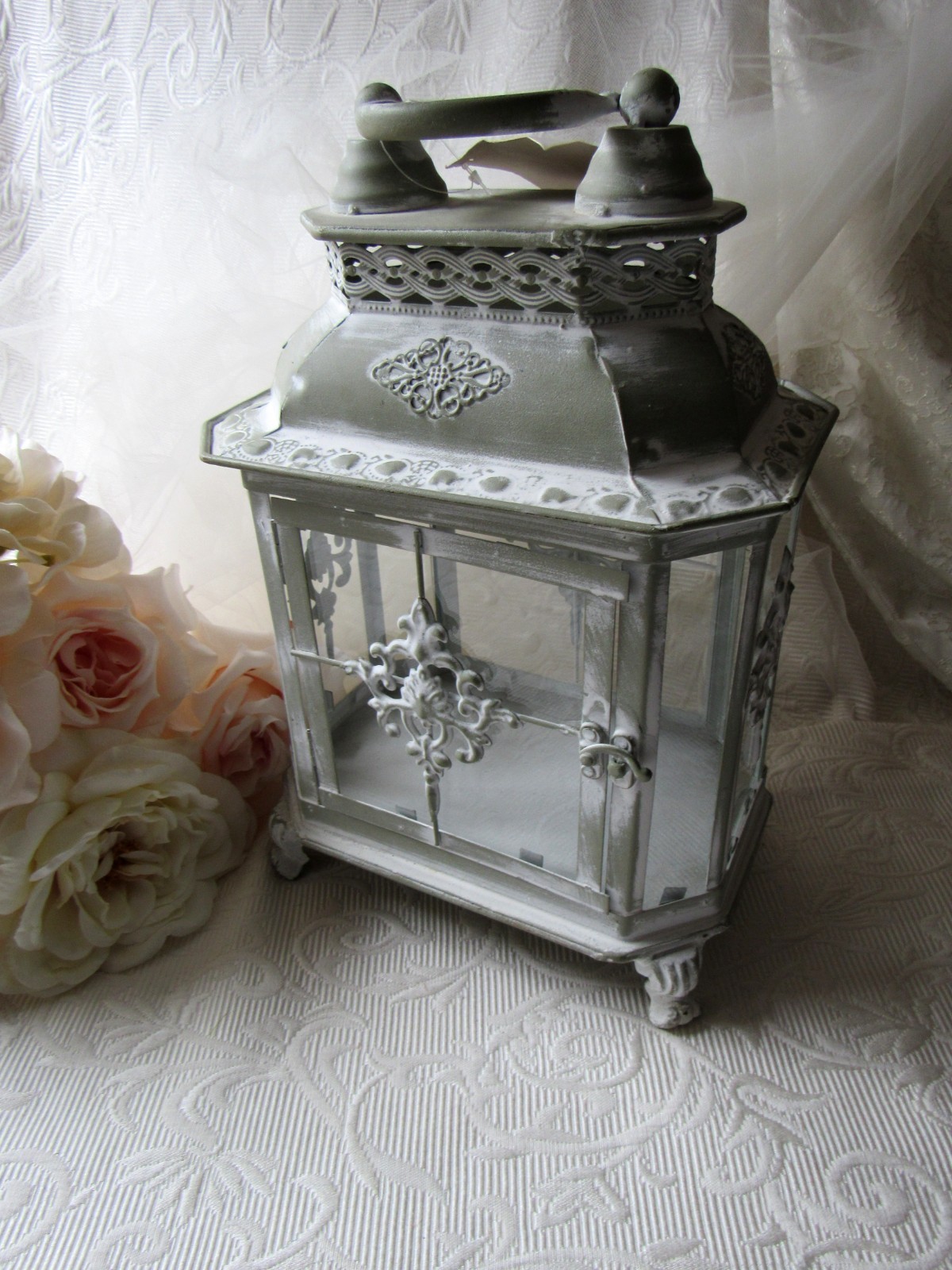 Lantern,Whitewashed Decor,Sage,Patina,Green Decor,centerpiece,Easter,Boho,NEW