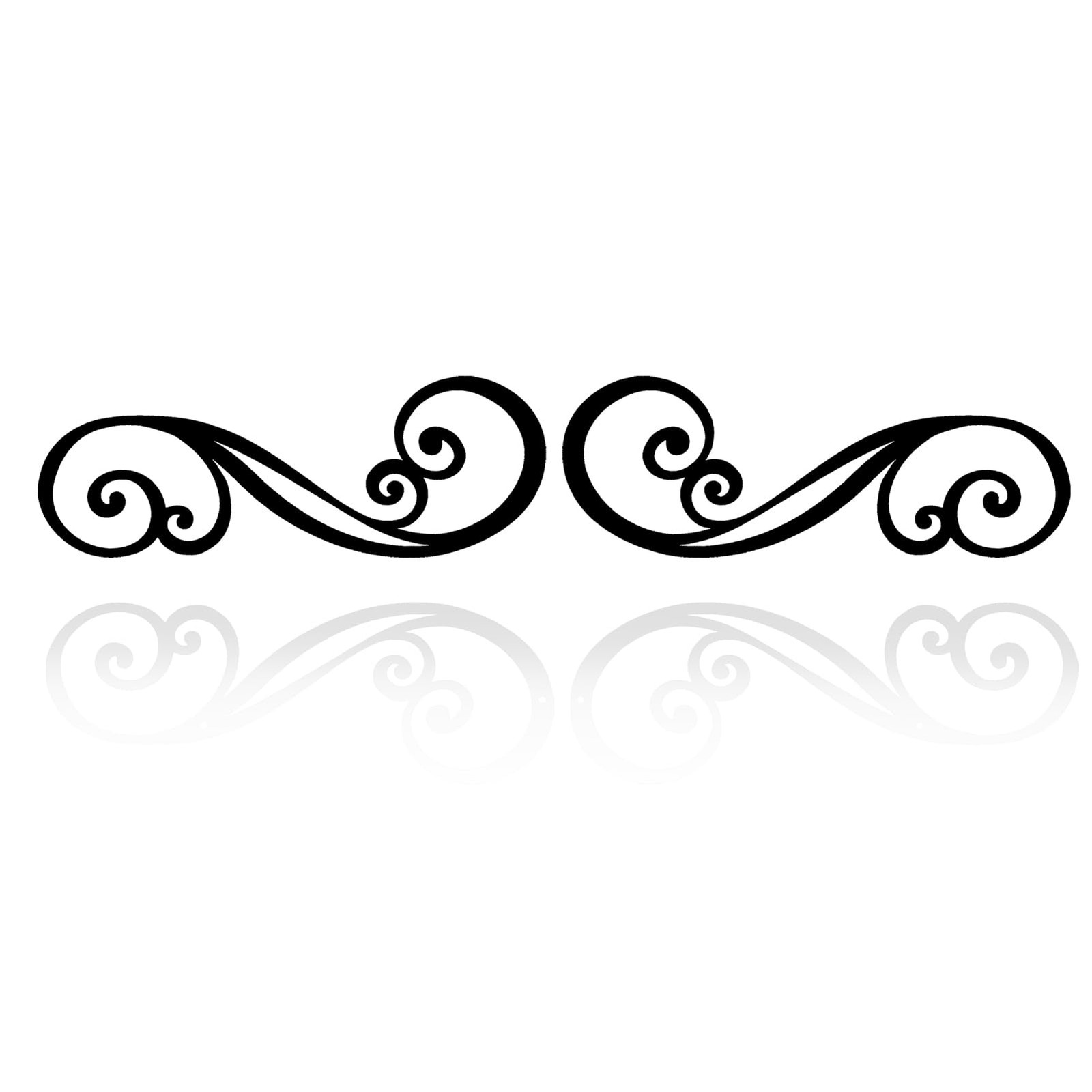 Metal Scroll Wall Art Decor Rustic Iron Wall Scroll Decorations Pair Scroll for