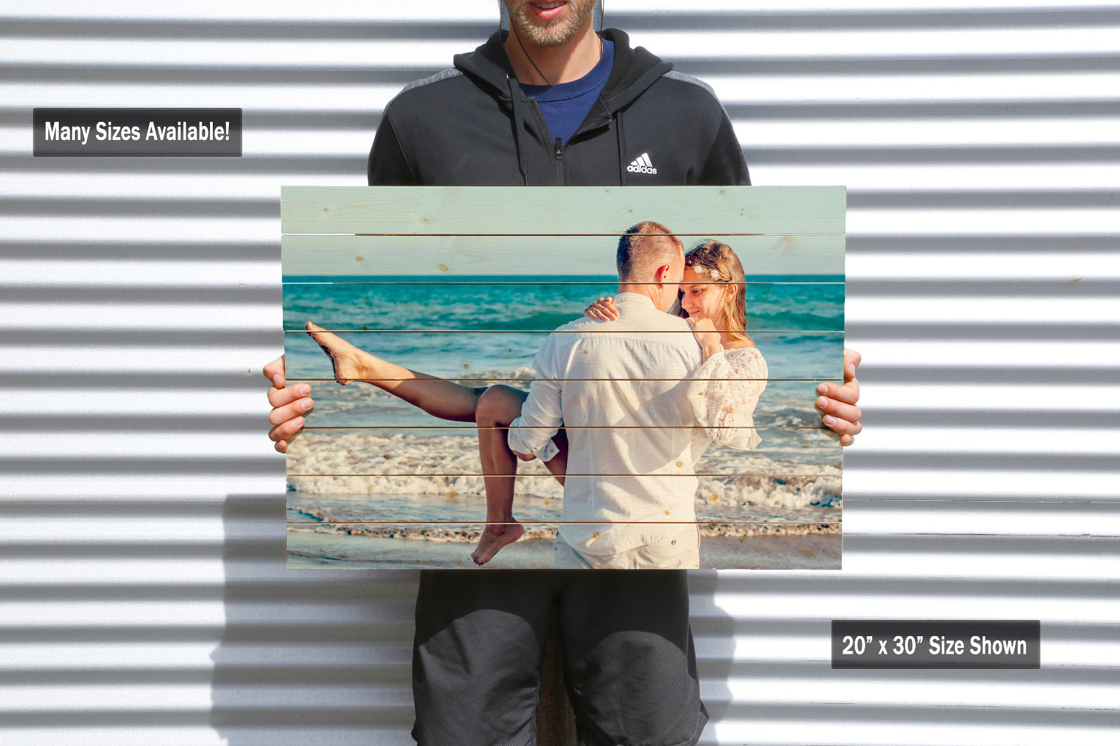 Custom Photo Wood Pallet Sign, Your Photo Here, 5th Anniversary Gift, Wood Photo