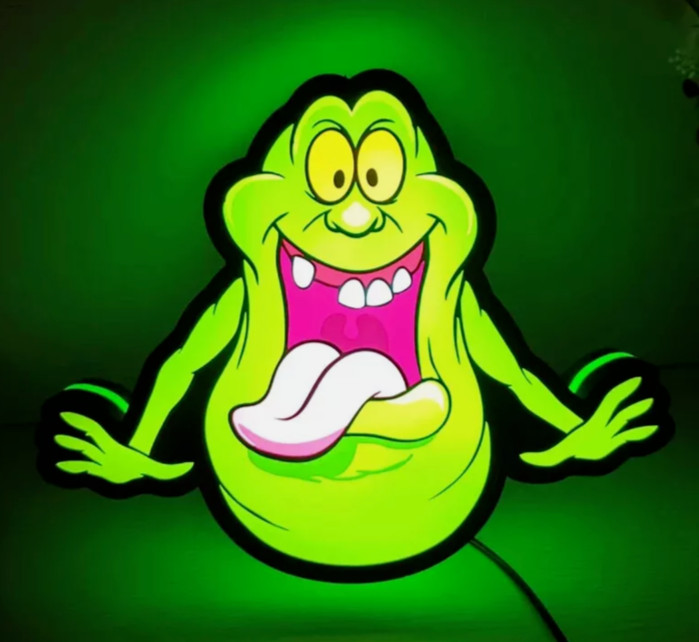 Ghostbusters Slimer LED Lightbox Sign Playroom Games Club Decoration USB Powered