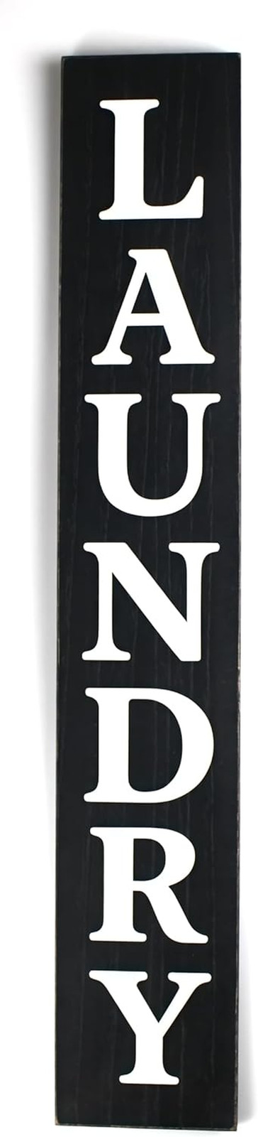 Laundry Room Sign 24In*4In Large Wooden Vertical Laundry Room Decor for Laundry