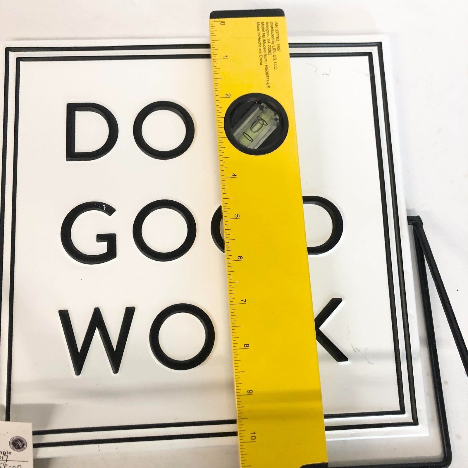 Rotating Metal Frame Inspirational Quotes, White,Double Print Signage with Stand