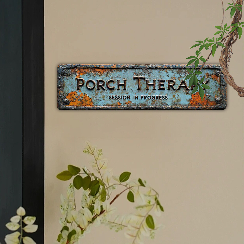 1 PC 2D Flat Home & Clinic Porch Therapy Metal Sign for Hospitals