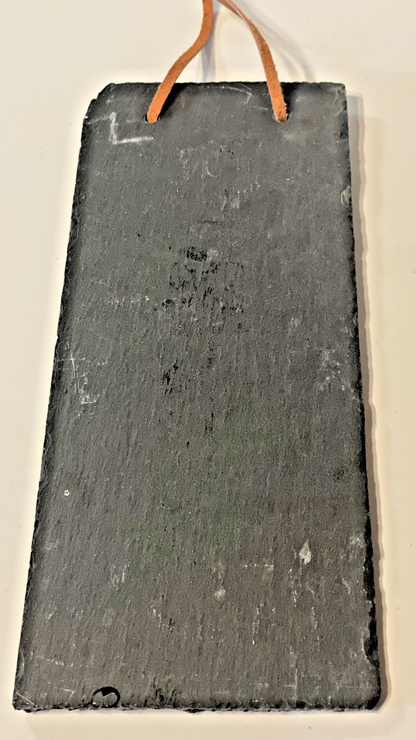 Rectangular Slate Wall Decor Bunny & Butterfly Design Distressed “Love”